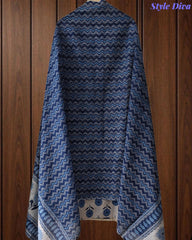 Cotton Digital Print – Unstitched Suit with Cut-Dana and Sequin Highlighting
