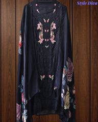 Premium Twill Burberry Unstitched Suit with Laser Cut Embroidery and Silk Digital Print Dupatta