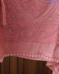 Premium Twill Burberry Unstitched Suit with Laser Cut Embroidery and Silk Digital Print Dupatta