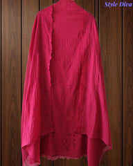 Premium Mul Cotton Unstitched Suit with Laser Cut Embroidery and Embroidered Dupatta