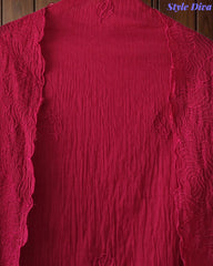 Premium Mul Cotton Unstitched Suit with Laser Cut Embroidery and Embroidered Dupatta