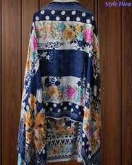 Pakistani Style - Mul Cotton Polka Print Unstitched Suit Set with Crochet Lacing