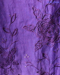 Mul Cotton Unstitched Suit Set with Overall Embroidery & Sequin Highlighting
