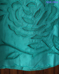 Muslin Ombre Unstitched Suit Set with Laser Cut Work, Embroidery & Applique Dupatta