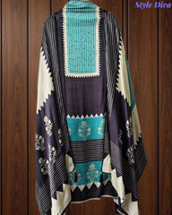 Premium Gajji Silk Digital Printed Unstitched Suit with Swarovski Highlighting & Gajji Silk Suit