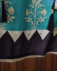 Premium Gajji Silk Digital Printed Unstitched Suit with Swarovski Highlighting & Gajji Silk Suit