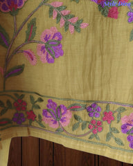 Mul Cotton Unstitched Suit with Kashmiri Embroidery & Kashmiri Embroidered Dupatta