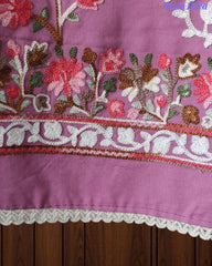 Premium Rayon Unstitched Suit with Overall Kashmiri Embroidery and Crochet Border