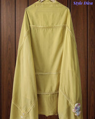 Cotton (Khadi) Pakistani Crochet Lacing Embroidered Unstitched Suit with Designer Dupatta