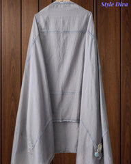 Cotton (Khadi) Pakistani Crochet Lacing Embroidered Unstitched Suit with Designer Dupatta