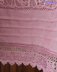 Cotton (Khadi) Pakistani Crochet Lace Semi-Stitched Suit with Dupatta (3 Pc Set)
