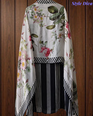 Glass Organza Digital Print Unstitched Suit with Jute Neck Work
