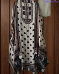 Glass Organza Digital Print Unstitched Suit with Swarovski Highlighting