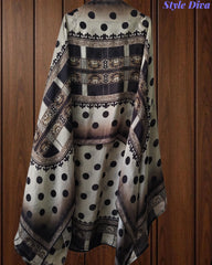 Glass Organza Digital Print Unstitched Suit with Swarovski Highlighting