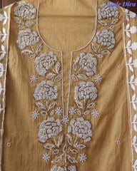 Premium Mul Unstitched Cotton Unstitched Suit with Pearl, Sequin Work & Embroidered Dupatta (Copy)