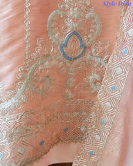 SD1114 - Elegant Shimmer Tissue Unstitched  Suit with Overall Gotta Work, Embroidery & Matching Dupatta