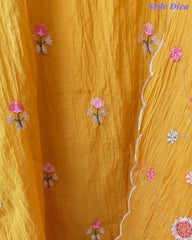 SD1111 - Elegant Crush Mul Cotton Unstitched Suit with Colorful Embroidery on Kurta & Dupatta