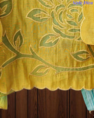 SD1103 - Mul Cotton Ombre Unstitched Suit with Laser Cut Embroidery & Applique Organza Dupatta