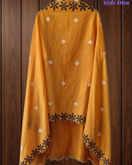 SD1129 - Designer Mul Cotton Unstitched  Suit Set with Laser Cut Work
