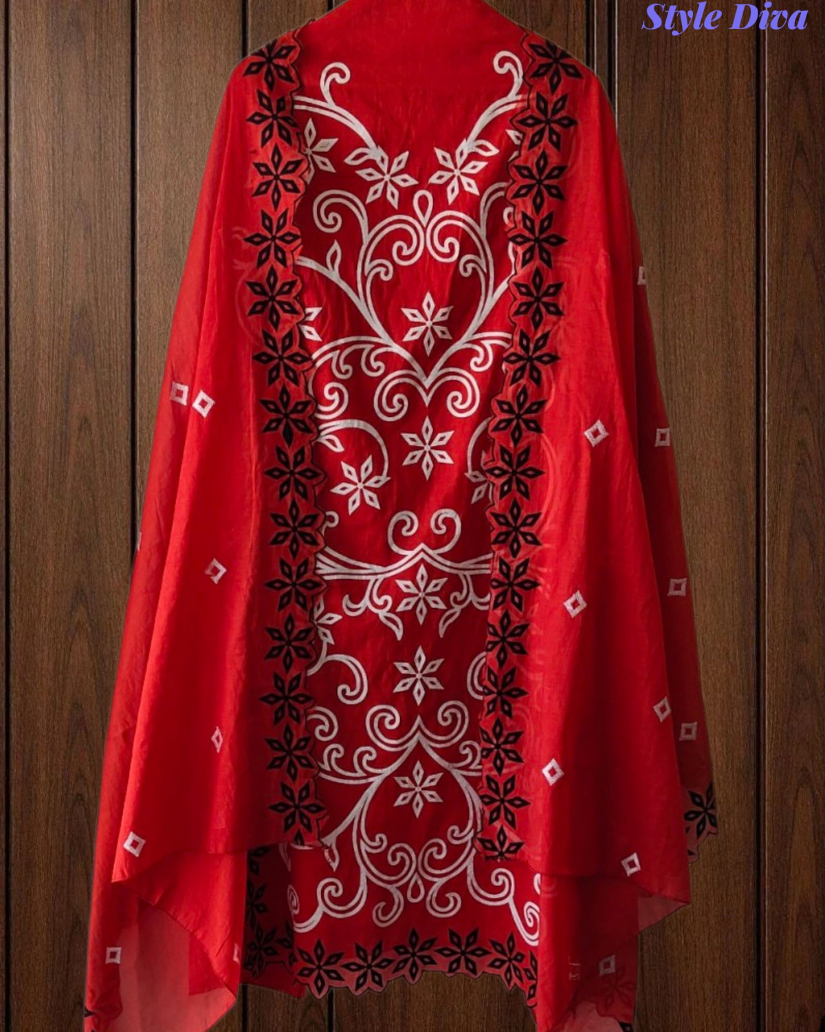 SD1129 - Designer Mul Cotton Unstitched  Suit Set with Laser Cut Work