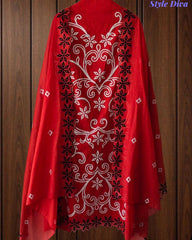 SD1129 - Designer Mul Cotton Unstitched  Suit Set with Laser Cut Work