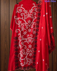 SD1129 - Designer Mul Cotton Unstitched  Suit Set with Laser Cut Work