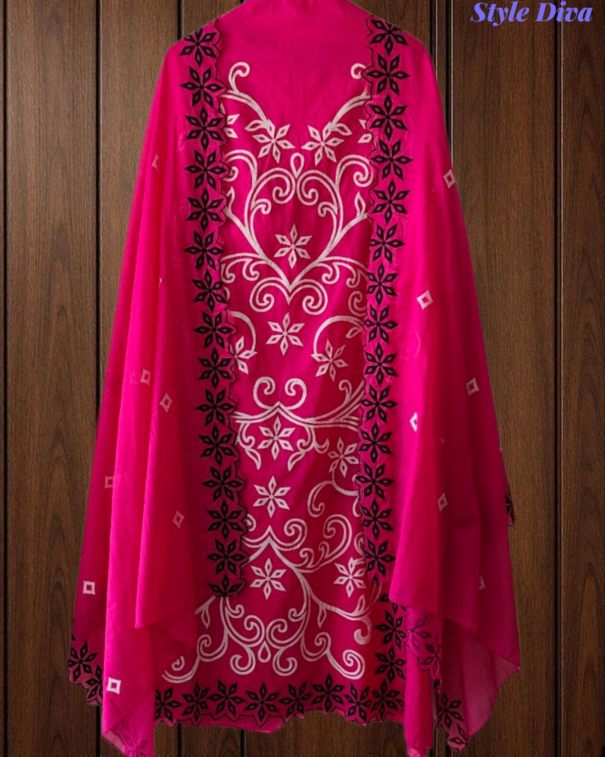 SD1129 - Designer Mul Cotton Unstitched  Suit Set with Laser Cut Work