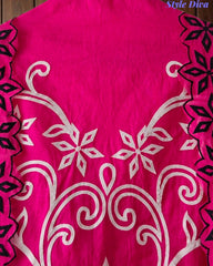 SD1129 - Designer Mul Cotton Unstitched  Suit Set with Laser Cut Work