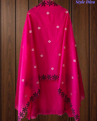 SD1129 - Designer Mul Cotton Unstitched  Suit Set with Laser Cut Work