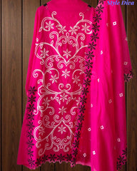 SD1129 - Designer Mul Cotton Unstitched  Suit Set with Laser Cut Work