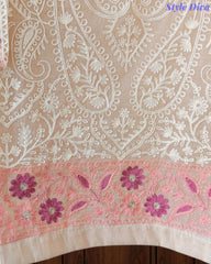 SD1134 - Mul Cotton Unstitched Suit with Overall Jal Embroidery & Matching Embroidered Dupatta