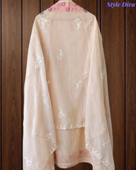 SD1134 - Mul Cotton Unstitched Suit with Overall Jal Embroidery & Matching Embroidered Dupatta