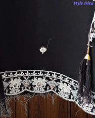 SD1145 - Mul Cotton Unstitched Suit with Cut Dana, Sequin Work & Matching Embellished Dupatta