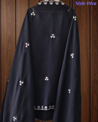 SD1145 - Mul Cotton Unstitched Suit with Cut Dana, Sequin Work & Matching Embellished Dupatta