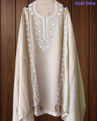 SD1145 - Mul Cotton Unstitched Suit with Cut Dana, Sequin Work & Matching Embellished Dupatta