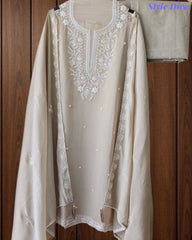 SD1145 - Mul Cotton Unstitched Suit with Cut Dana, Sequin Work & Matching Embellished Dupatta