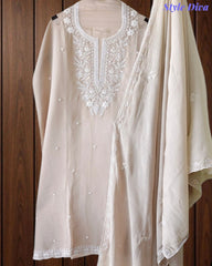 SD1145 - Mul Cotton Unstitched Suit with Cut Dana, Sequin Work & Matching Embellished Dupatta