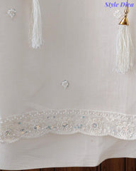 SD1145 - Mul Cotton Unstitched Suit with Cut Dana, Sequin Work & Matching Embellished Dupatta (Copy)