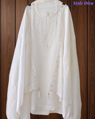 SD1145 - Mul Cotton Unstitched Suit with Cut Dana, Sequin Work & Matching Embellished Dupatta (Copy)