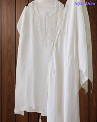 SD1145 - Mul Cotton Unstitched Suit with Cut Dana, Sequin Work & Matching Embellished Dupatta (Copy)