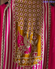 SD1109 - Premium Gajji Silk Digital Printed Unstitched Suit with Hand Work & Georgette Border Dupatta
