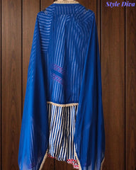 SD1109 - Premium Gajji Silk Digital Printed Unstitched Suit with Hand Work & Georgette Border Dupatta