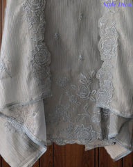 SD1105-Crush Shimmer Tissue Unstitched Suit with Embroidered Scalloped Daman & Matching Dupatta –