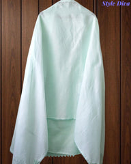 SD1133 - Pakistani Style Khadi Cotton  Unstitched Suit with Overall Crochet Lacing on Kurta & Dupatta