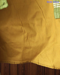 SD1135 - Jaam Cotton Unstitched Suit with Mirror &amp; Kantha Work, Mul Chanderi Lagdi Patta Dupatta