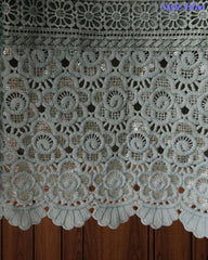 SD1117 - Pakistani Style Mul Cotton Unstitched Suit Set with Crochet Lacing & Sequin Work