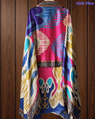 Gajji Silk Digital Printed Unstitched Suit with Mirror Highlighting & Matching Dupatta
