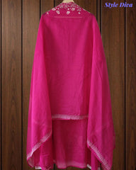SD1127 - Mul Cotton Unstitched Suit with Laser Cut Work, Overall Embroidery & Matching Embroidered Dupatta
