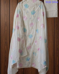 SD1122 - Pure Cotton Overall Embroidered Unstitched SuitA With Embroidered Dupatta