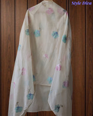 SD1122 - Pure Cotton Overall Embroidered Unstitched SuitA With Embroidered Dupatta